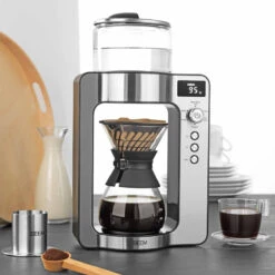 Pour Over Filterkaffeemaschine + Waage Edelstahl Schwarz -Café Séries Boutique 105206 105206 beem pour over filterkaffeemaschine mitwaage kuchenmoodbild